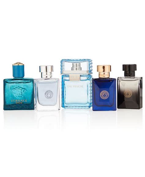 versace men's 5 pc deluxe miniature fragrances gift set|Versace mini perfume.